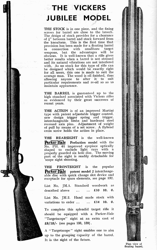 Original advert for the Vickers BSA Martini Jubilee rifle