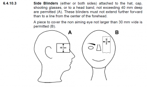 ISSF blinder rules