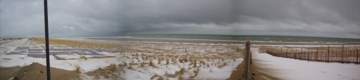 Frozen beach, The Hague