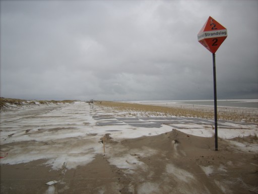 Frozen beach